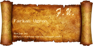Farkas Ugron névjegykártya